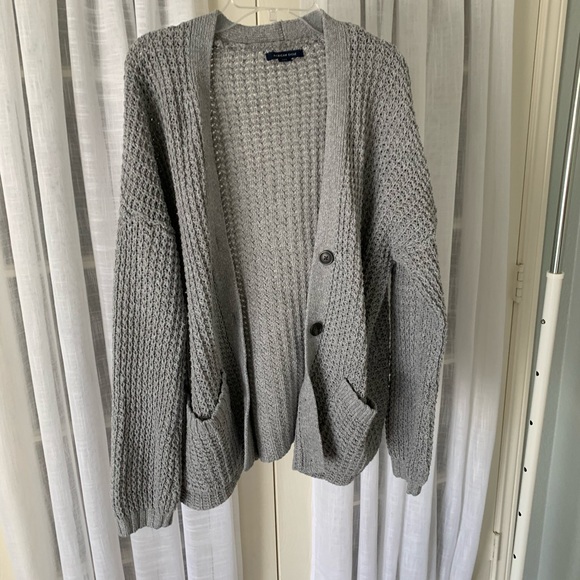 Light Grey American Eagle Waffle Knit 